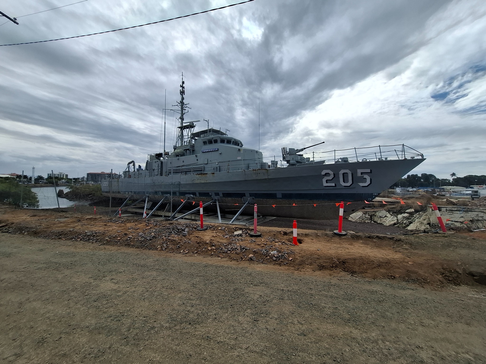 HMAS Townsville on the former Curtain Brothers building slip
