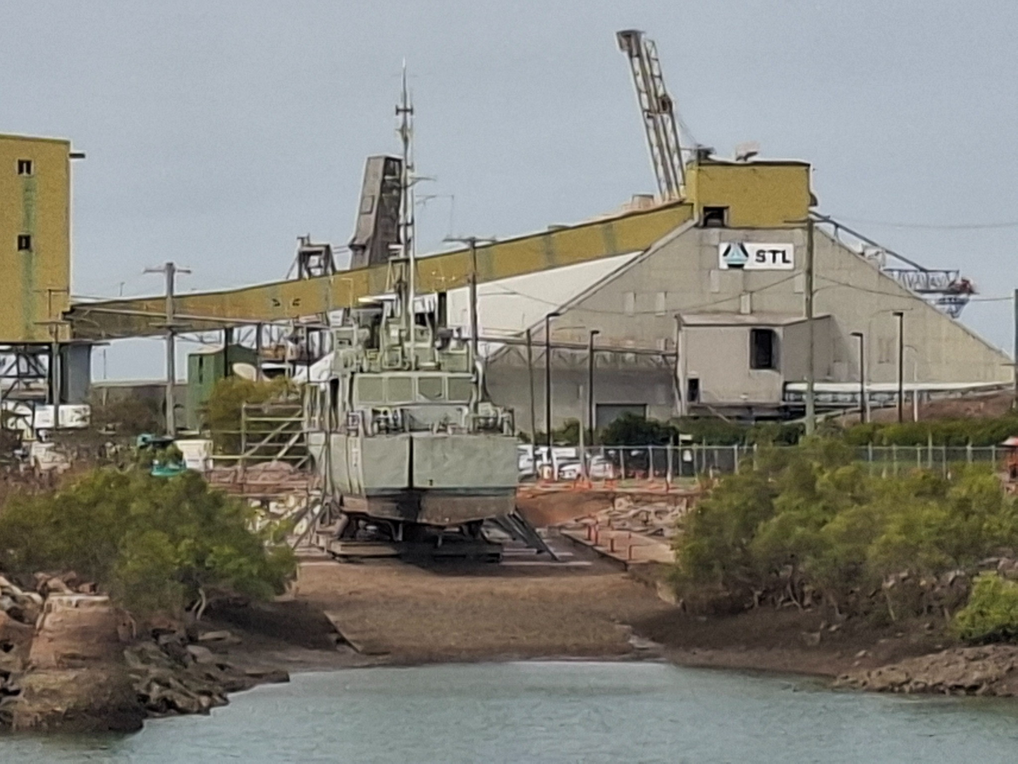HMAS Townsville at the former Curtain Brothers slipway