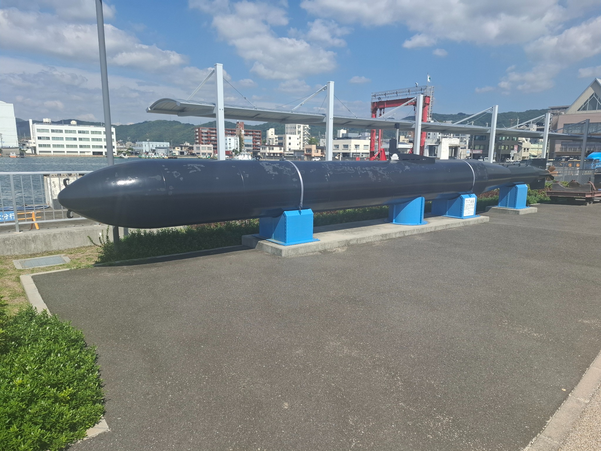 Kaiten replica beside Tokuyama harbour