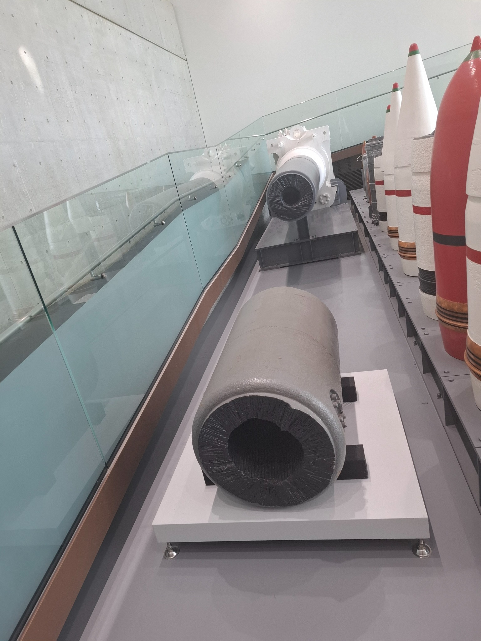 Gun barrel sections from Mikasa and Aoba