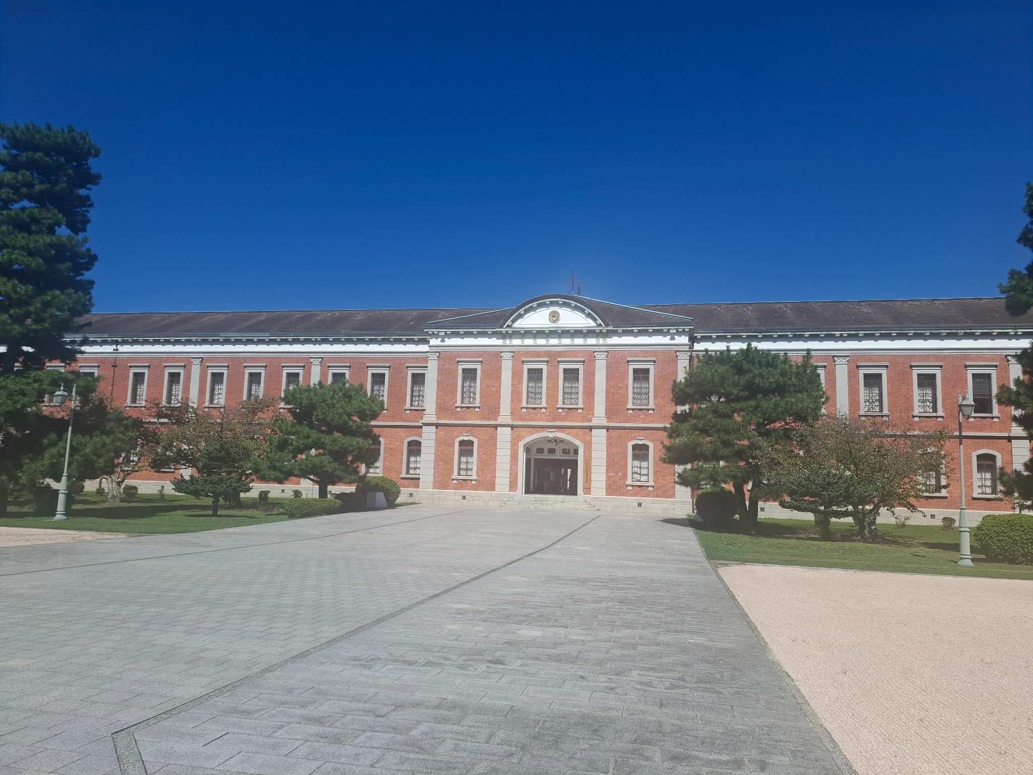 Historic red-brick building at the former Imperial Japanese Naval Academy