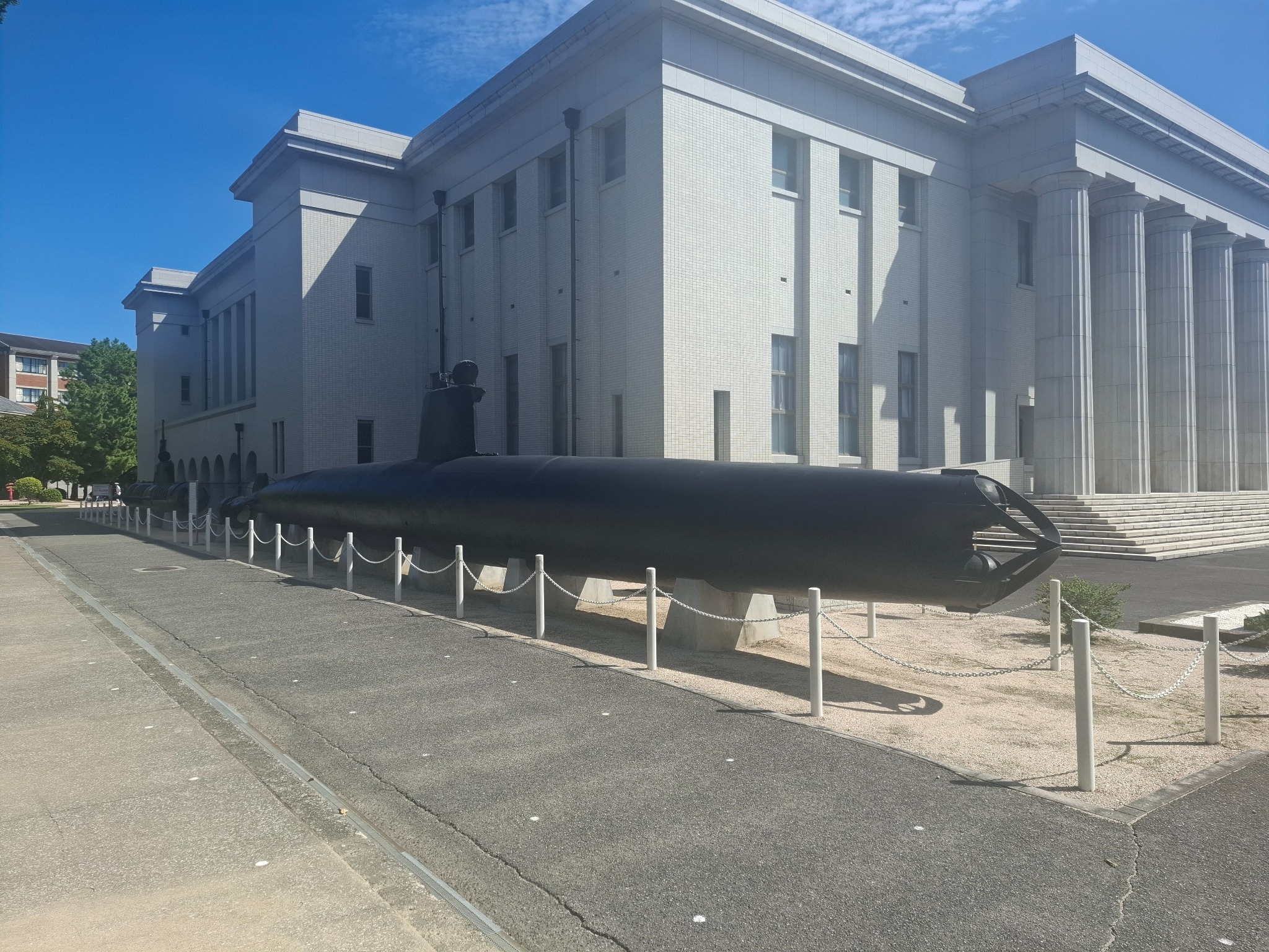 Type A midget submarine outside the Etajima Naval Academy Museum