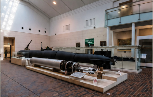 Kaiten midget submarine displayed in the Yūshūkan at Yasakuni Shrine